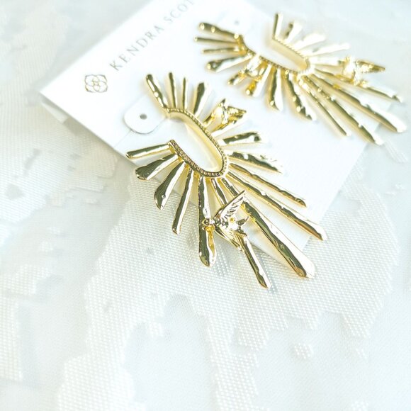 Kendra Scott Melody Gold Hoop Earrings - Picture 3 of 3